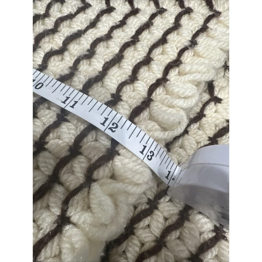Vintage Placemats yarn crochet kitchen(4 total) Brown and Beige handmade Thick